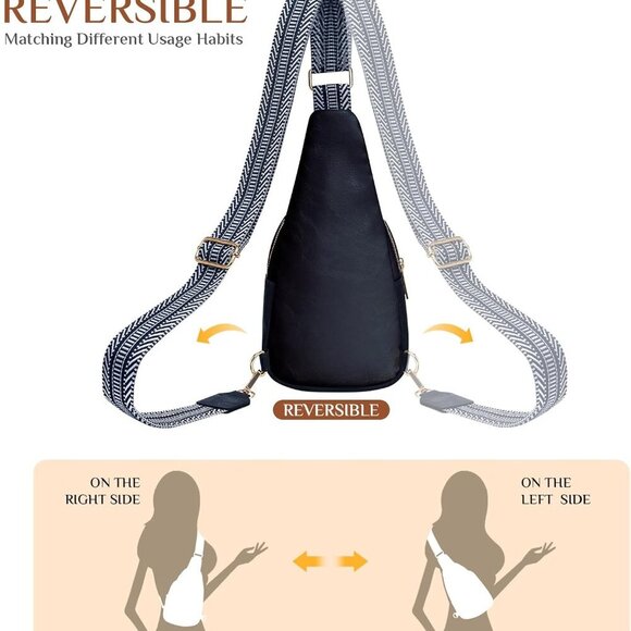 Minimalist Women's Leather Sling Bag – Comfort Meets Style in Multiple Colors - Picture 7 of 7